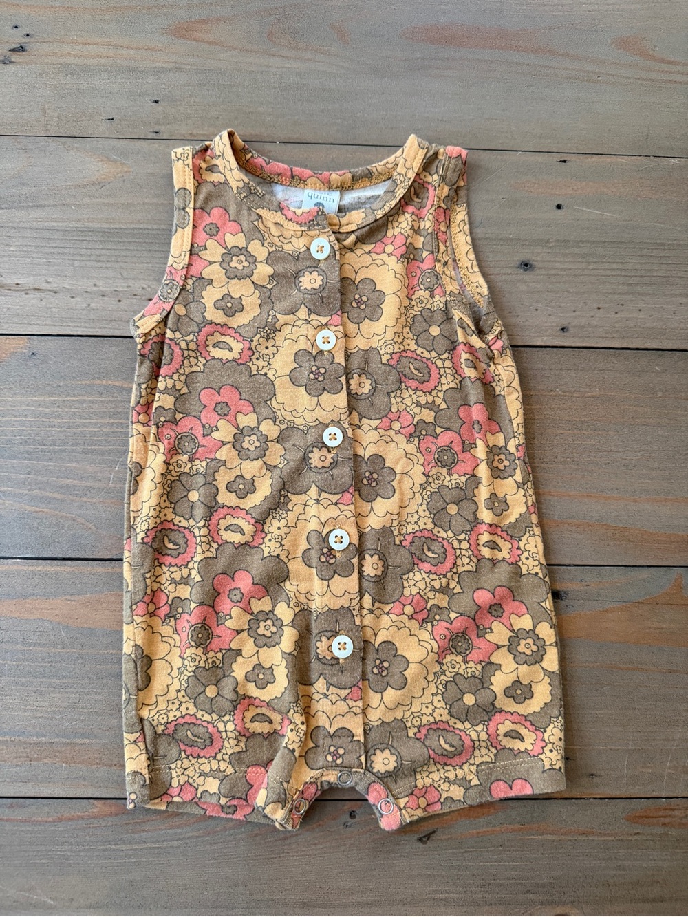 Kate Quinn Floral Modal Sleeveless Romper - 3-6 Months